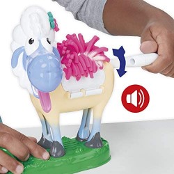 Hasbro Play-Doh - La Pecorella Lanella (Animal Crew con Suoni Divertenti e 4 Colori di Pasta da Modellare Play-Doh)