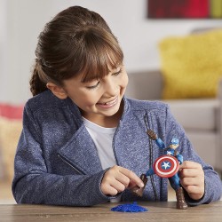 Hasbro Avengers Bend and Flex, Action figure flessibile di Capitan America da 15 cm