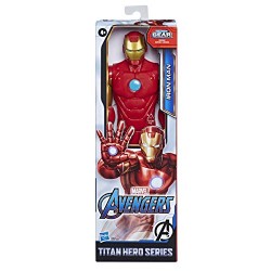 Hasbro - Avengers - Iron Man (Action figure 30 cm con blaster Titan Hero Blast Gear), E7873EL71