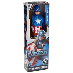 Hasbro - Avengers - Captain America (Action figure 30 cm con blaster Titan Hero Blast Gear), E7877EL71