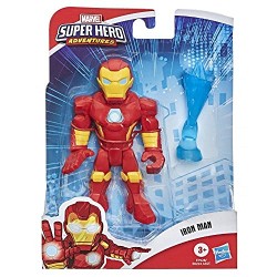 Hasbro - Playskool- Super Hero Adventures-Iron Man (Action Fugures 12,5 cm con Accessorio repulsore, Playskool Heroes), E7928EU4