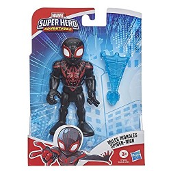Hasbro - Marvel-Super Hero Adventures-Miles Morales (Action Figure 12,5 cm collezionabile con Ragnatela Giocattolo, Playskool He