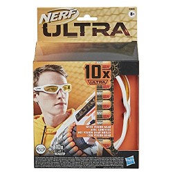 Hasbro - Nerf Ultra – 10 dardi e Occhiali Vision Gear (ricarica per blaster Nerf Ultra con incluso un paio di occhiali protettiv