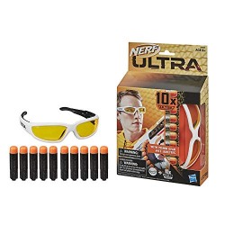 Hasbro - Nerf Ultra – 10 dardi e Occhiali Vision Gear (ricarica per blaster Nerf Ultra con incluso un paio di occhiali protettiv