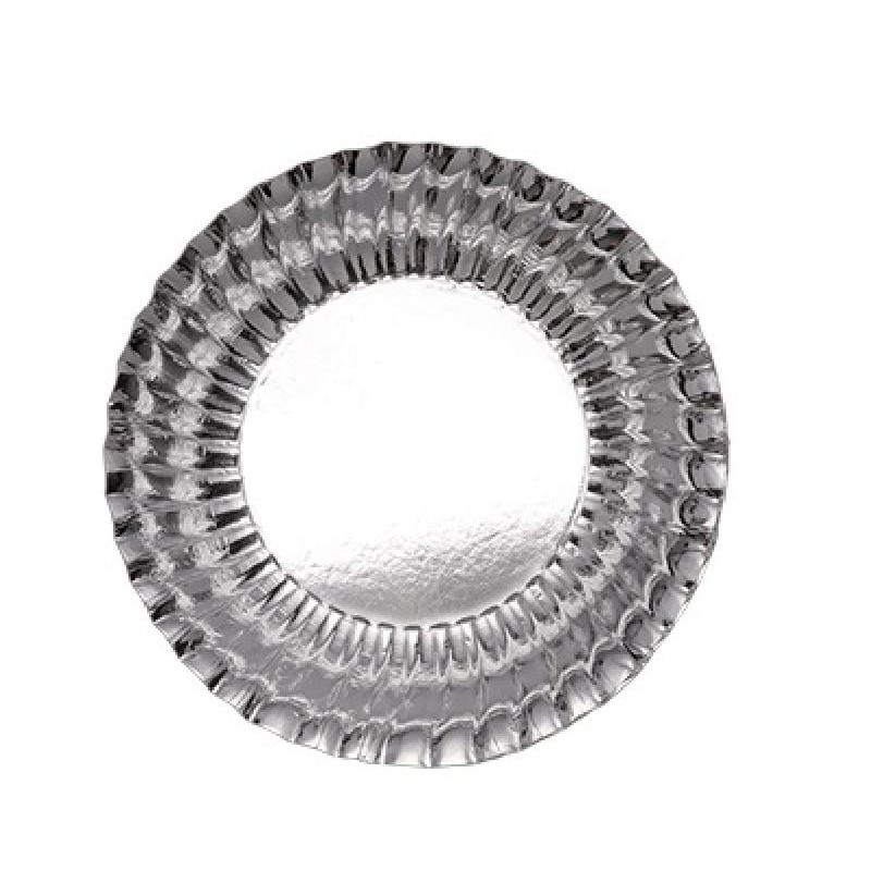 Coppette plastificate per alimenti - Argento - 10 pz - Ø cm 14,5, ECARGENTO4