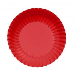 Coppette plastificate per alimenti - Rosso - 10 pz - Ø cm 14,5, ECROSSO04