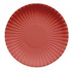 Piatti Dessert plastificati per alimenti - Rosso - 10 pz - Ø cm 17, ECROSSO3