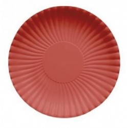 Piatti Grandi plastificati per alimenti - Rosso - 10 pz - Ø cm 29,5, ECROSSO5