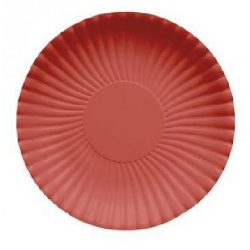 Piatti Grandi plastificati per alimenti - Rosso - 10 pz - Ø cm 29,5, ECROSSO5