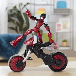 Hasbro - Spider-Man Bend And Flex, Action Figure Flex Rider Spider-Man da 15 cm e Motocicletta 2-in-1, F02365L00