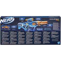 Nerf Elite 2.0, blaster Eaglepoint RD-8, tamburo da 8 dardi, mirino e canna staccabili, 16 dardi Nerf, azione a tiretto, F0423EU
