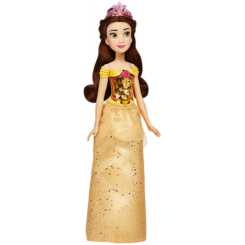 Hasbro - Disney Princess Royal Shimmer-Bambola di Belle, Fashion Doll con Gonna e Accessori, Giocattolo per Bambini dai 3 Anni i