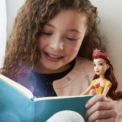 Hasbro - Disney Princess Royal Shimmer-Bambola di Belle, Fashion Doll con Gonna e Accessori, Giocattolo per Bambini dai 3 Anni i