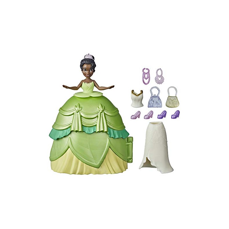 Hasbro - Disney Princess Secret Styles Fashion Surprise - Tiana, playset per Bambola con Abiti e Accessori, Giocattolo per Bambi