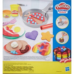 Hasbro - Play-Doh Kitchen Creations Flip  n Pancakes, per Bambini dai 3 Anni in su, con 8 Colori, 14 componenti, F12795L00