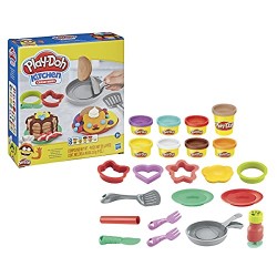 Hasbro - Play-Doh Kitchen Creations Flip  n Pancakes, per Bambini dai 3 Anni in su, con 8 Colori, 14 componenti, F12795L00