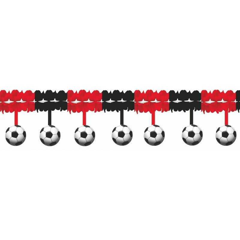 Festone Rosso-nero C/pend Pallone 3mt