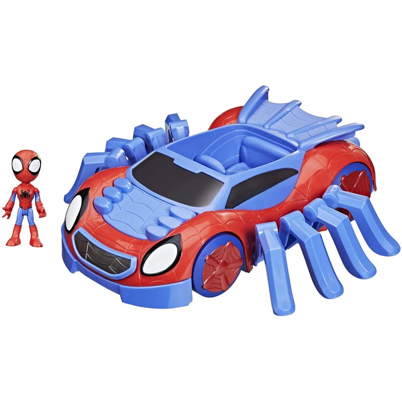 Hasbro - Spidey e i Suoi Fantastici Amici - Ultimate Web-Crawler, Include Veicolo spara Colpi e Un Personaggio da 10 cm, per Bam