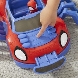 Hasbro - Spidey e i Suoi Fantastici Amici - Ultimate Web-Crawler, Include Veicolo spara Colpi e Un Personaggio da 10 cm, per Bam