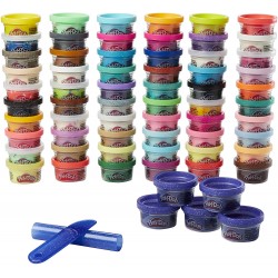 Hasbro - Play-Doh Ultimate Color Collection, Confezione da 65 composti modellabili Assortiti età 3+, atossico, barattoli da 28 G