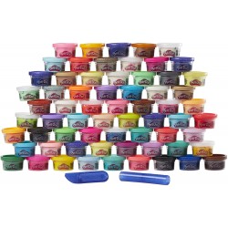 Hasbro - Play-Doh Ultimate Color Collection, Confezione da 65 composti modellabili Assortiti età 3+, atossico, barattoli da 28 G
