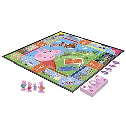 Hasbro - Monopoly Junior: Peppa Pig Edition, gioco da tavolo per 2-4 giocatori, per bambini dagli 5 anni in su, F16561031