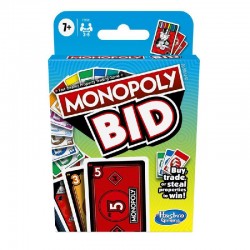 Hasbro - Monopoly Bid Game, gioco di carte a gioco rapido per famiglie e bambini dai 7 anni in su - F16994561