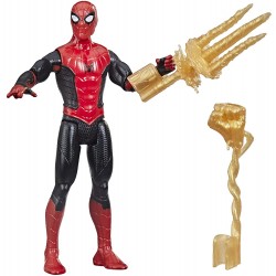 Hasbro Spider-Man - Spider-Man con Tuta Mystery Web Gear Rossa e Nera, Action Figure 15 cm, F19125L00