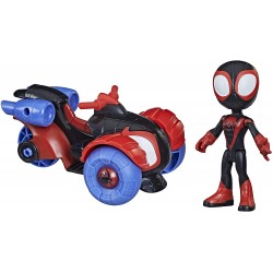 Hasbro - Spidey e i Suoi Fantastici Amici - Miles Morales e Techno-Racer, action figure e veicolo, per bambini dai 3 anni in su,