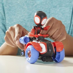 Hasbro - Spidey e i Suoi Fantastici Amici - Miles Morales e Techno-Racer, action figure e veicolo, per bambini dai 3 anni in su,