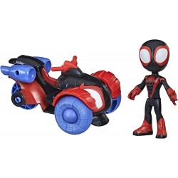 Hasbro Spidey e i Suoi Fantastici Amici Miles Morales: Action Figure e Techno-Racer, F19415L20