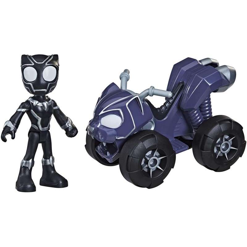 Hasbro - Spidey e i Suoi Fantastici Amici - Balck Panther e Panther Patroller, action figure e veicolo, per bambini dai 3 anni i