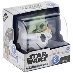 Hasbro - El Mandaloriano, Star Wars – Statuetta il bambino, Baby Yoda, con casco 5,5 cm, F19745L00