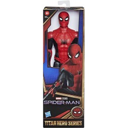 Hasbro Spider-Man - Spider-Man con Tuta Nera e Rossa, Action Figure da 30 cm Titan Hero Series, F20525L00