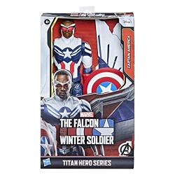 Hasbro - Avengers Titan Hero Capitan America, action figure di Captain America da 30 cm, include ali, per bambini dai 4 anni in 