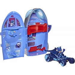 Hasbro - PJ Masks - Super pigiamini, Quartier Generale 2-in-1, playset della sede centrale e razzo giocattolo per età prescolare