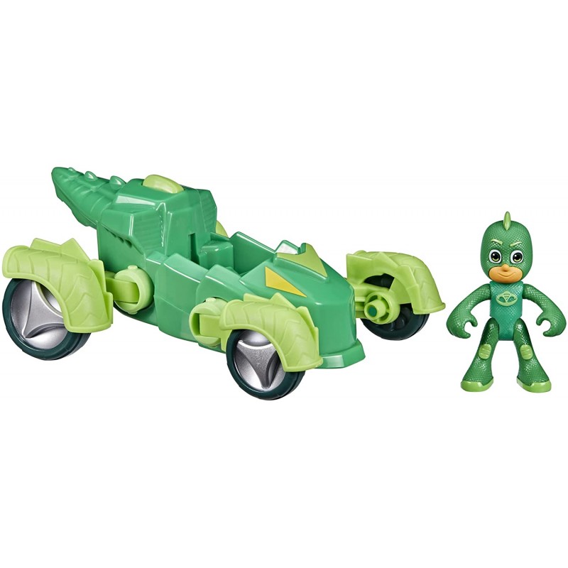 Hasbro - PJ Masks - Super pigiamini, Veicolo Deluxe di Geco, Geco-mobile giocattolo con personaggio di Geco, per bambini dai 3 a