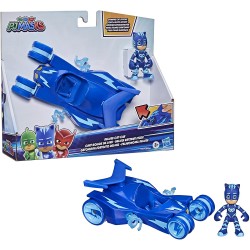 Hasbro - PJ Masks - Super pigiamini, Veicolo Deluxe di Gattoboy, Gatto-mobile giocattolo con personaggio di Gattoboy, per bambin