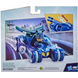 Hasbro - PJ Masks - Super pigiamini, Veicolo Deluxe di Gattoboy, Gatto-mobile giocattolo con personaggio di Gattoboy, per bambin