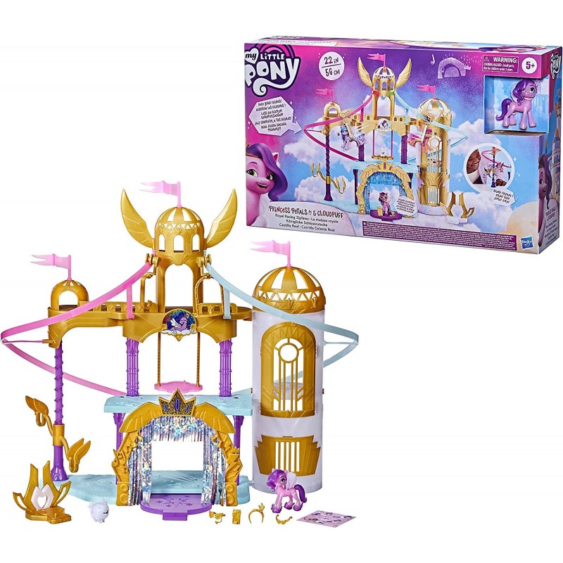 Hasbro Royal Racing Ziplines, playset del Castello Ispirato al Film My Little Pony: Una Nuova Generazione, Giocattolo da 56 cm c