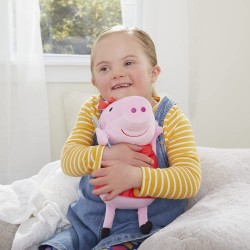 Hasbro - Peppa Pig - Canta con Peppa, peluche che canta, con abito rosso scintillante e fiocco, età 3+, F21875I0