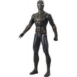 Hasbro Spider-Man - Spider-Man con Armatura Nera e Dorata, Action Figure 30 cm Titan Hero Series, F24385L00