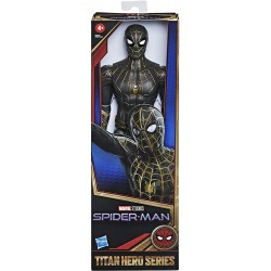 Hasbro Spider-Man - Spider-Man con Armatura Nera e Dorata, Action Figure 30 cm Titan Hero Series, F24385L00