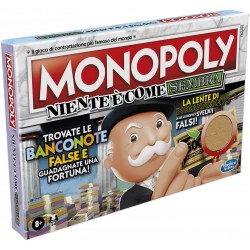 Hasbro - Monopoly - Niente è Come Sembra, Gioco da Tavolo per Famiglie, età 8+, con la Lente di Ingrandimento di Mr. Monopoly, F