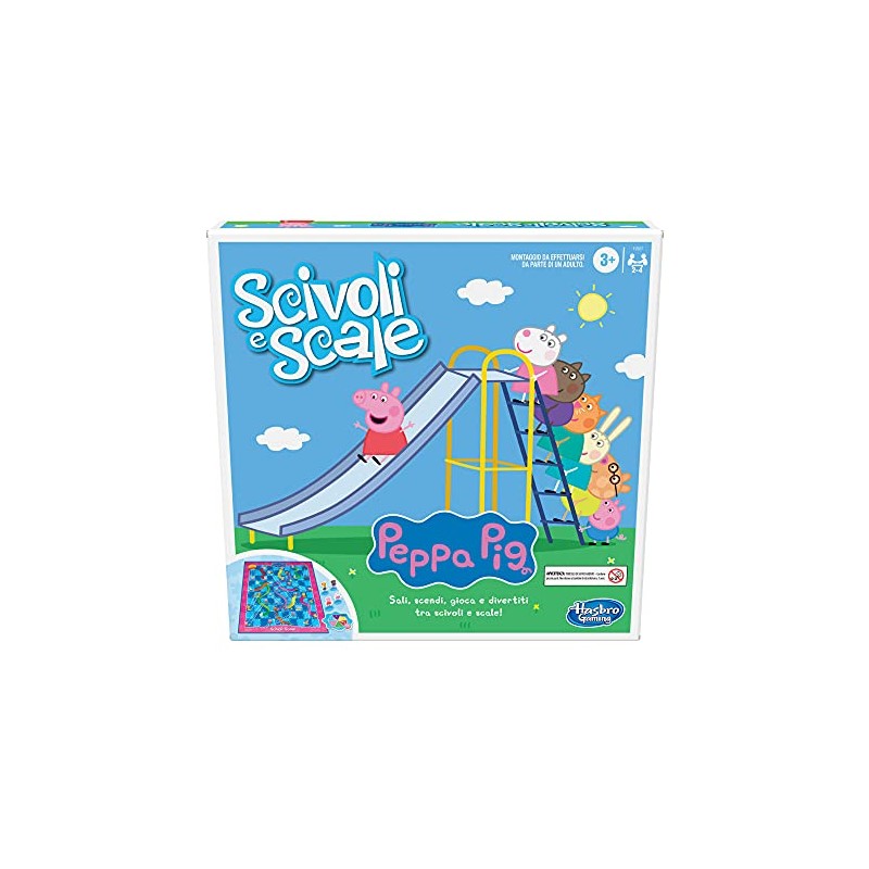 Hasbro - Gaming Peppa Pig Scivoli e Scale-Gioco per bambini dai 3 anni in su, per 2-4 giocatori, F29271031