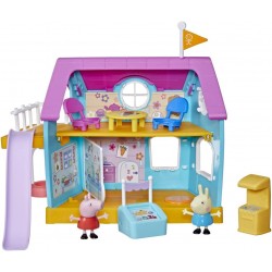 Hasbro - Peppa Pig, La Clubhouse di Peppa Pig con effetti sonori, 2 personaggi, 7 accessori - F35565L00