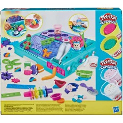 Hasbro - Play-Doh, La Valigietta per Creare, con più di 30 Strumenti e 10 vasetti di Pasta da Modellare atossica, F36385L00
