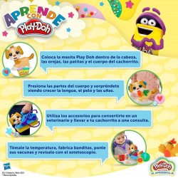 Hasbro - Play-Doh - Set da Veterinario, playset con Cane Giocattolo, trasportino, 10 Strumenti, 5 Colori, F36395L00