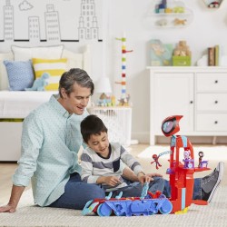 Hasbro - Marvel Spidey e i Suoi Fantastici Amici- Quartier Generale Mobile, playset 2-in-1, F37215L00
