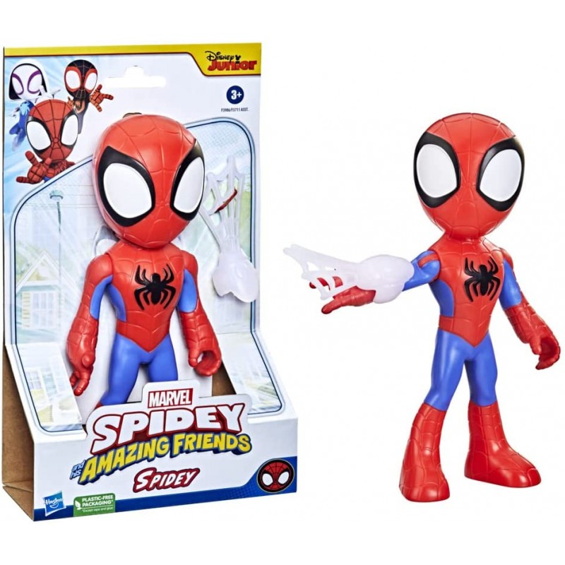 Hasbro - Marvel Spidey e I Suoi Fantastici Amici - Supersized Spidey, Action Figure da 22,5 cm, F39865X00